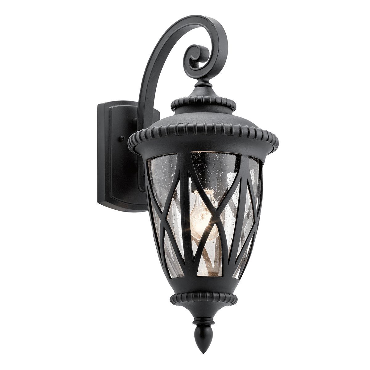 Admirals Cove Outdoor Vintage Wall Lantern in Textured Black