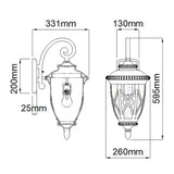 Admirals Cove Outdoor Vintage Wall Lantern in Textured Black