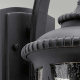 Admirals Cove Outdoor Wall Lantern in Textured Black Finish
