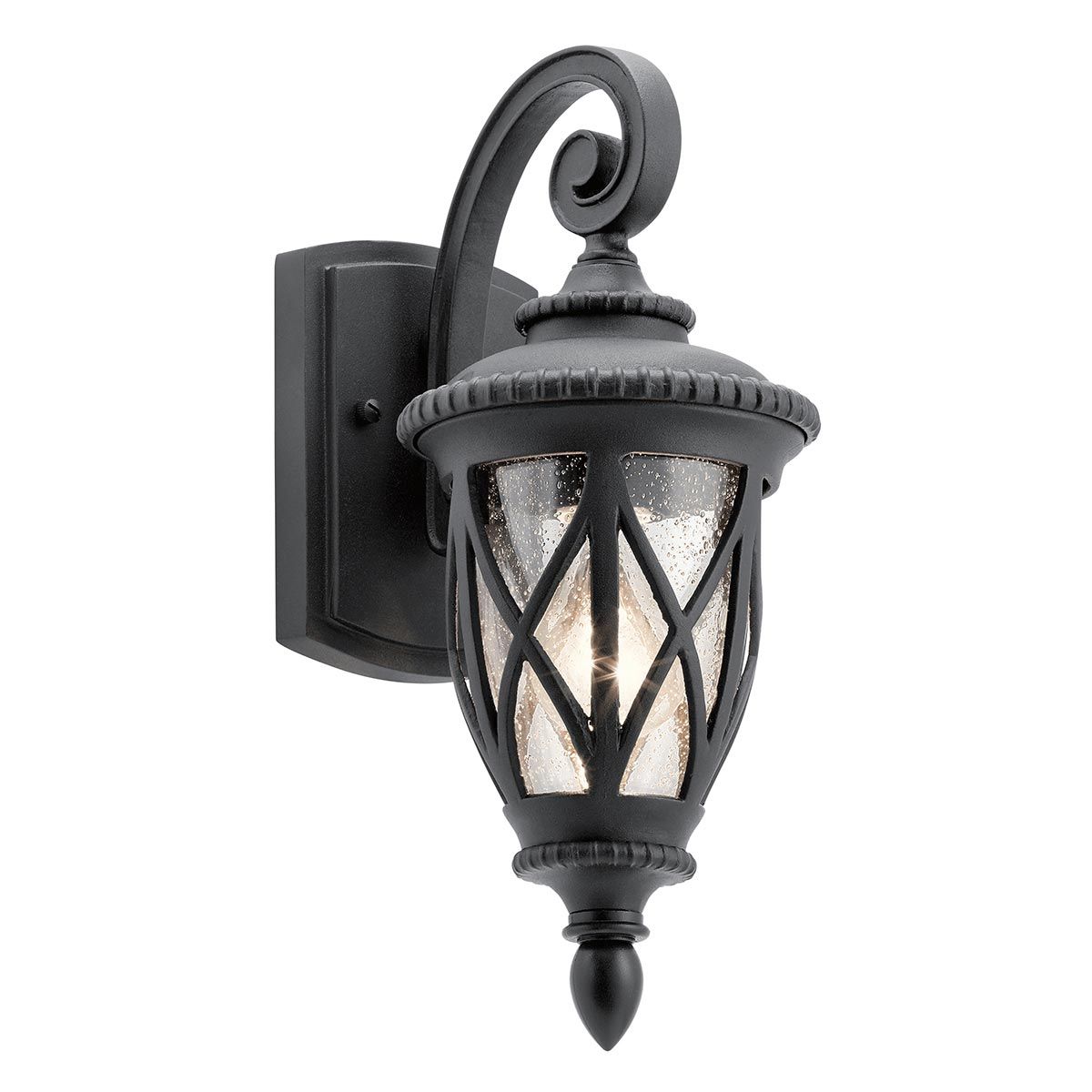 Admirals Cove Textured Black Outdoor Wall Lantern