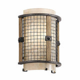 Ahrendale Vintage Gothic Anvil Iron and Wood Sconce Light