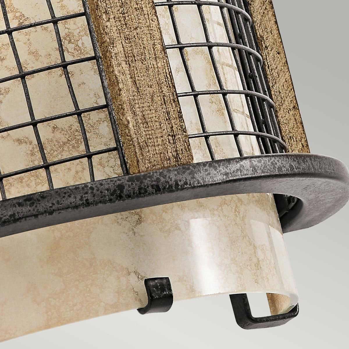 Ahrendale Vintage Gothic Anvil Iron and Wood Sconce Light