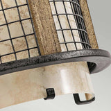 Ahrendale Vintage Gothic Anvil Iron and Wood Sconce Light