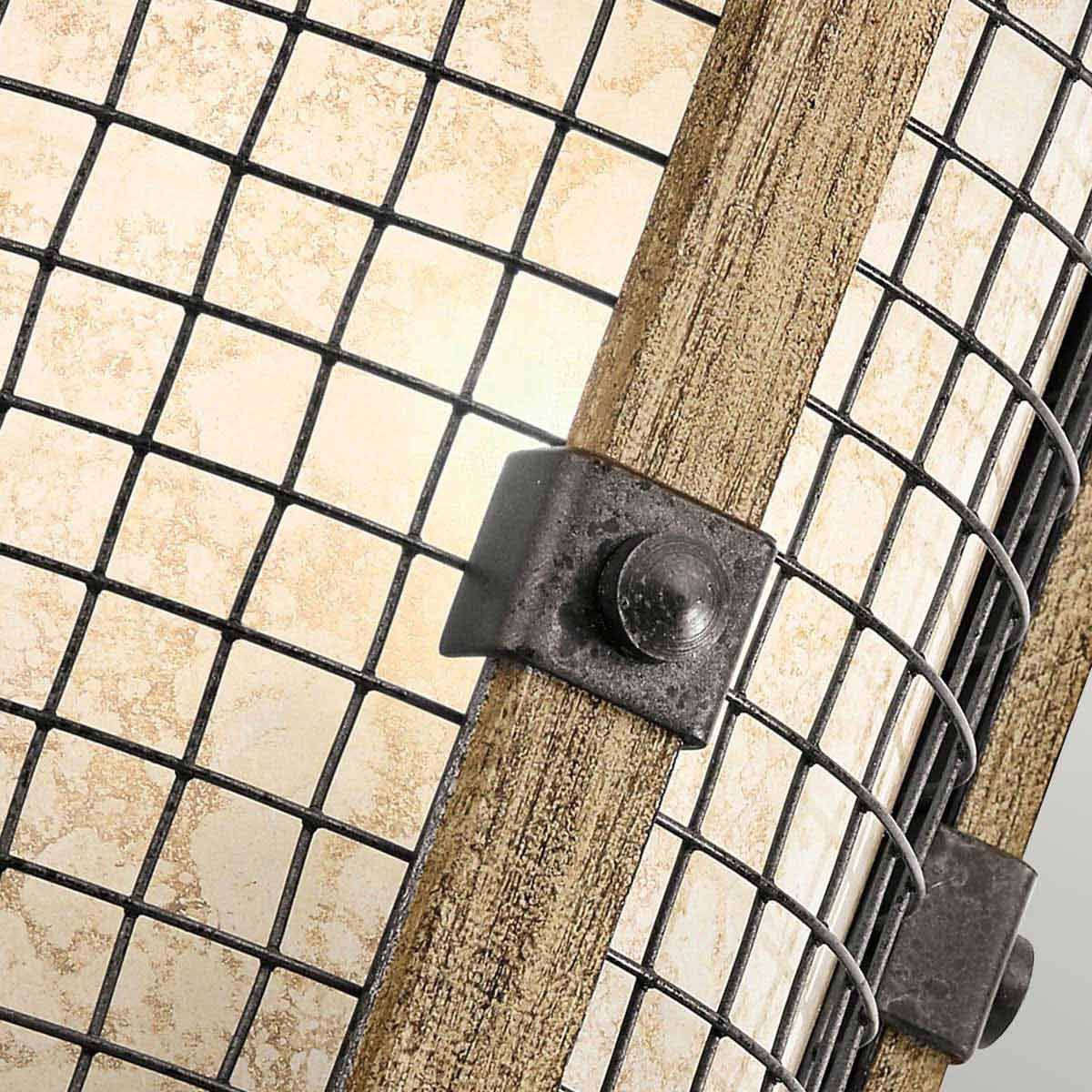 Ahrendale Vintage Gothic Anvil Iron and Wood Sconce Light