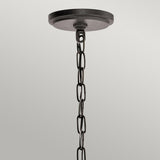 Ahrendale Rustic Gothic Aged Wood and Iron 4-Light Ceiling Fixture