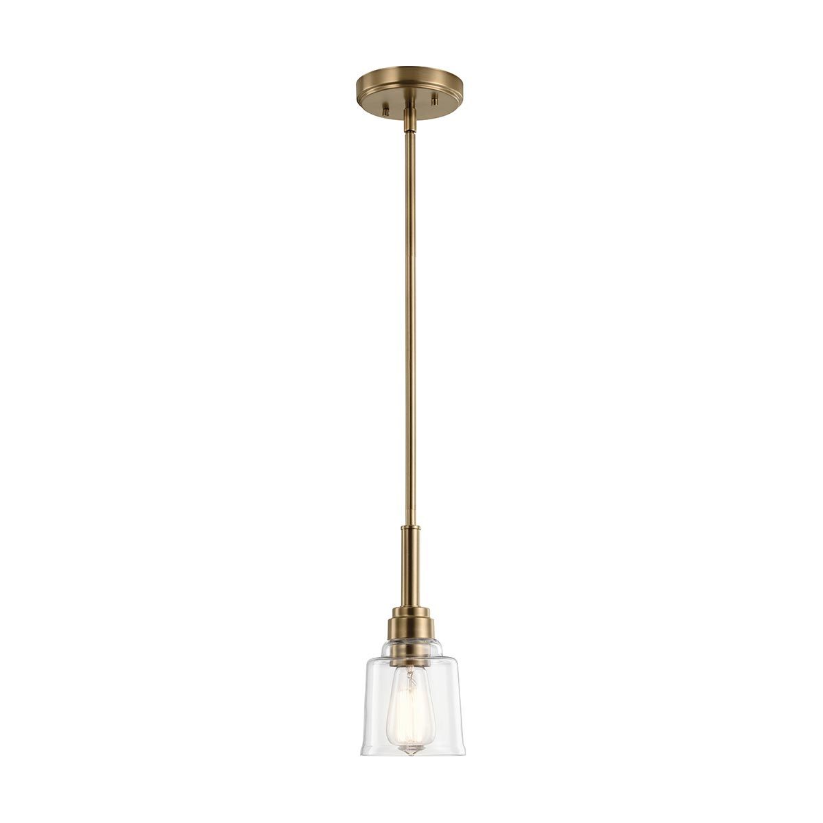 Aivian Industrial-Style Weathered Brass Pendant Light