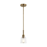 Aivian Industrial-Style Weathered Brass Pendant Light