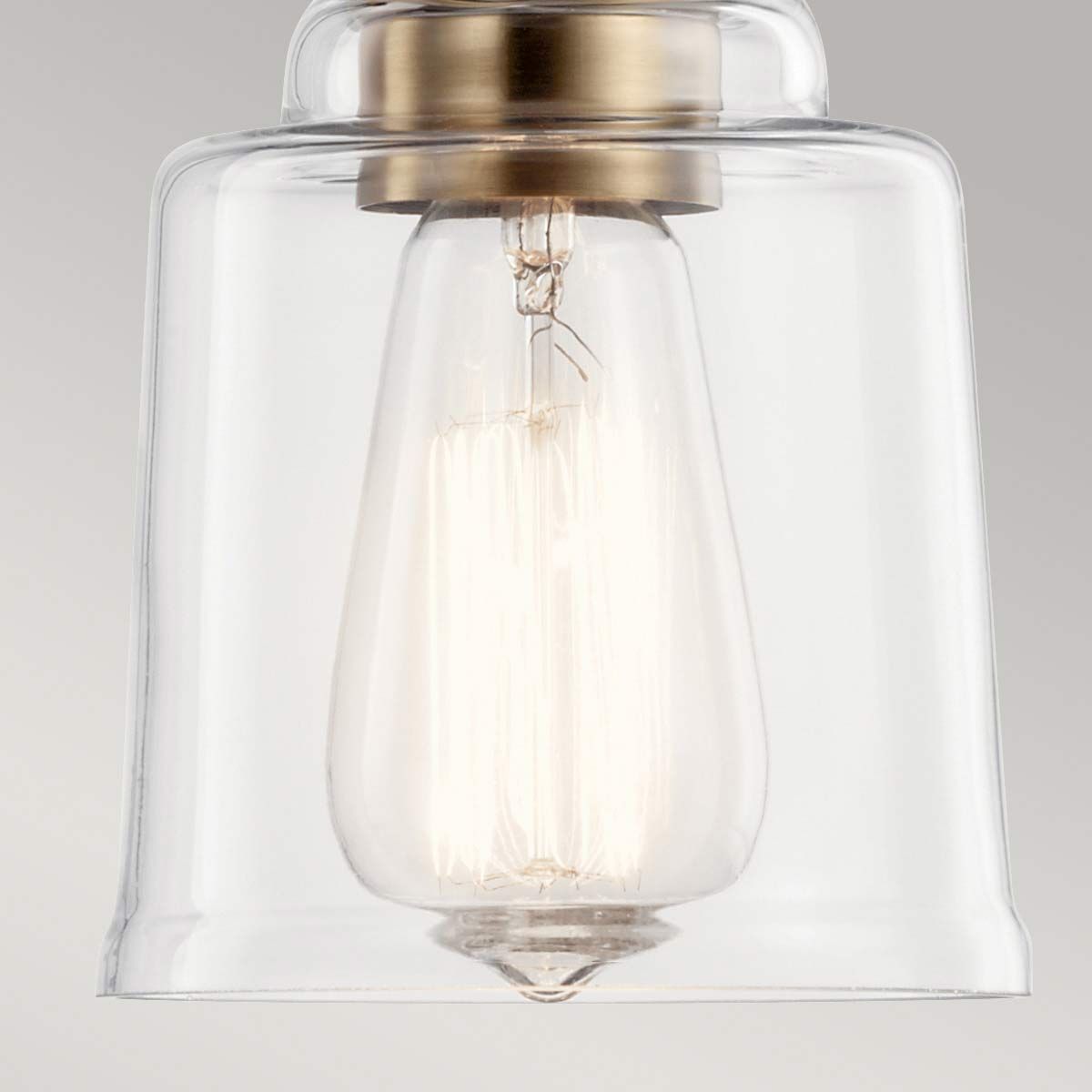 Aivian Industrial-Style Weathered Brass Pendant Light