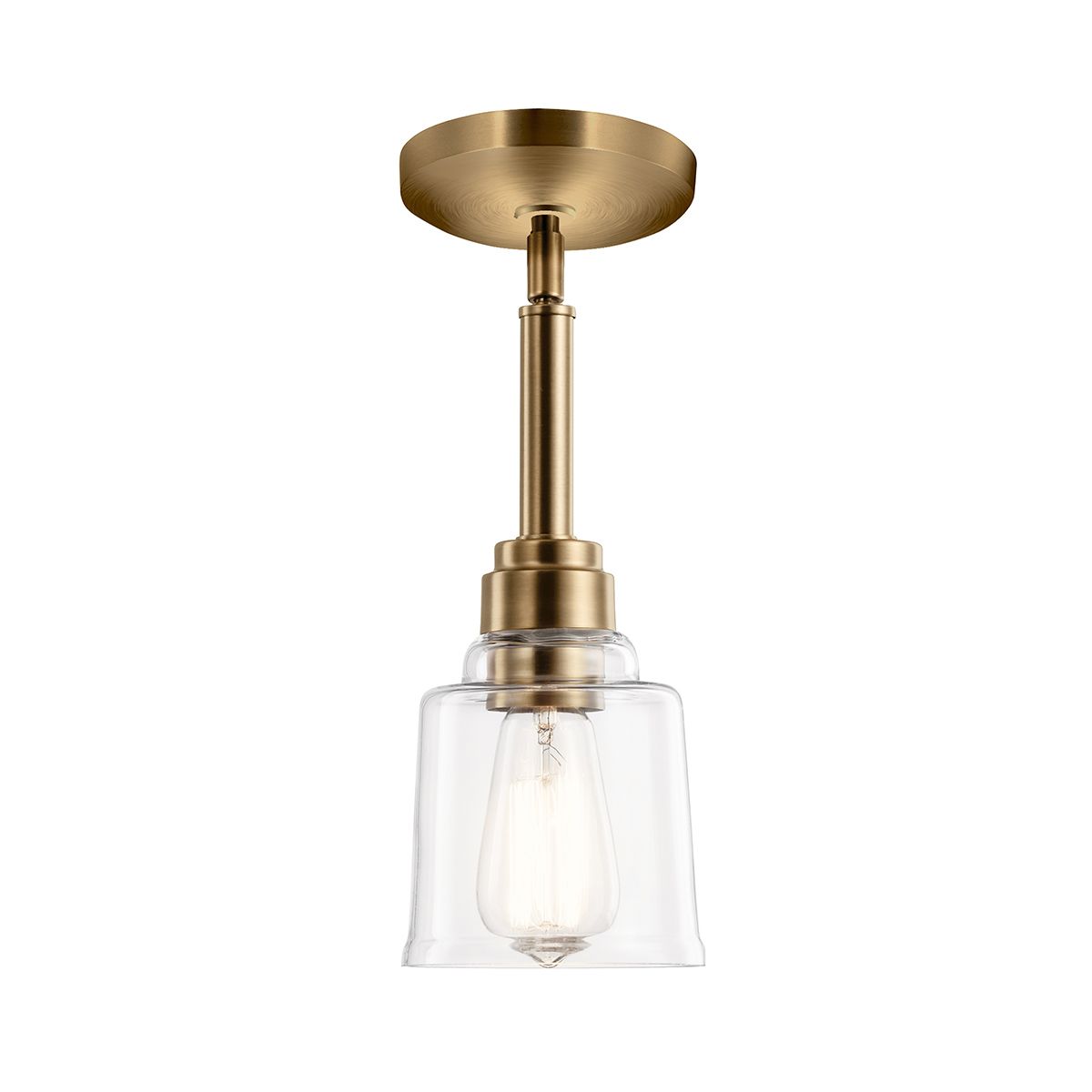 Aivian Industrial-Style Weathered Brass Pendant Light