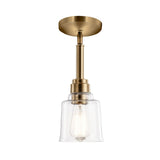 Aivian Industrial-Style Weathered Brass Pendant Light