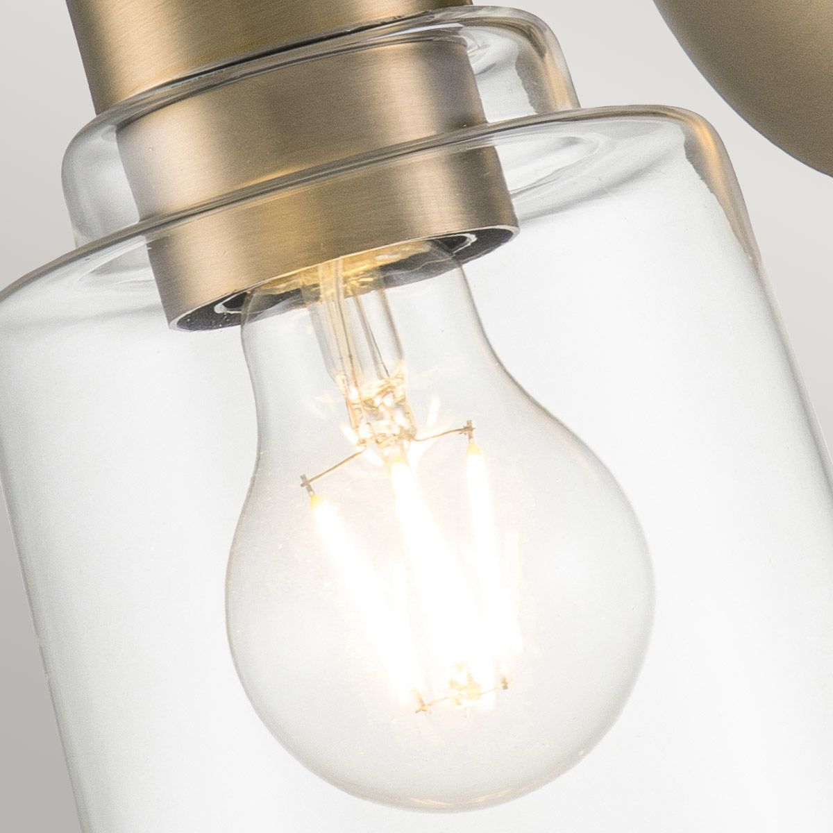 Aivian Industrial Weathered Brass Wall Sconce with Tapered Glass Shade