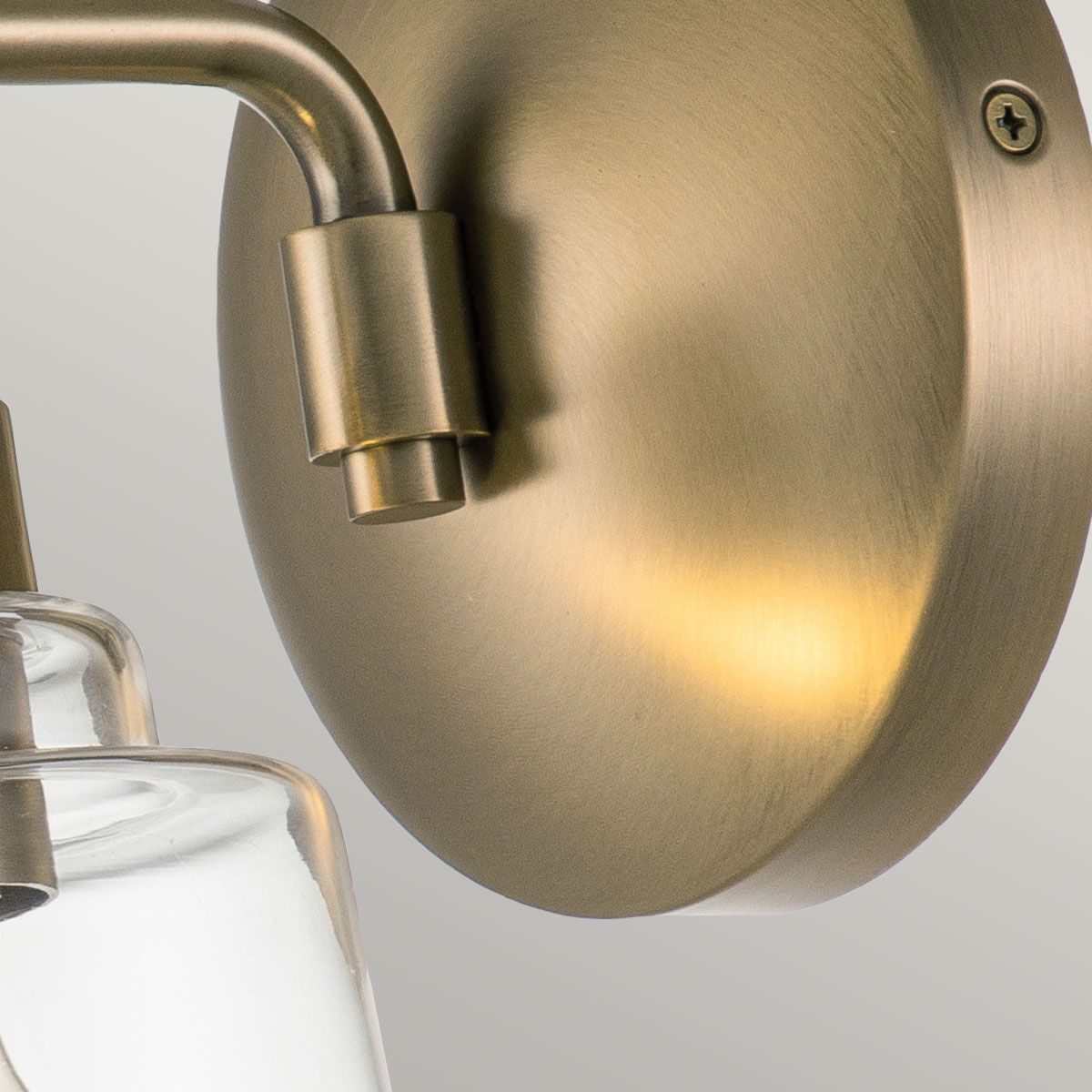 Aivian Industrial Weathered Brass Wall Sconce with Tapered Glass Shade