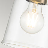 Aivian Industrial Weathered Brass Wall Sconce with Tapered Glass Shade
