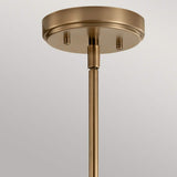 Aivian Industrial Brass Chandelier with Tapered Glass Shades