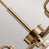 Aivian Industrial-Style Weathered Brass Chandelier