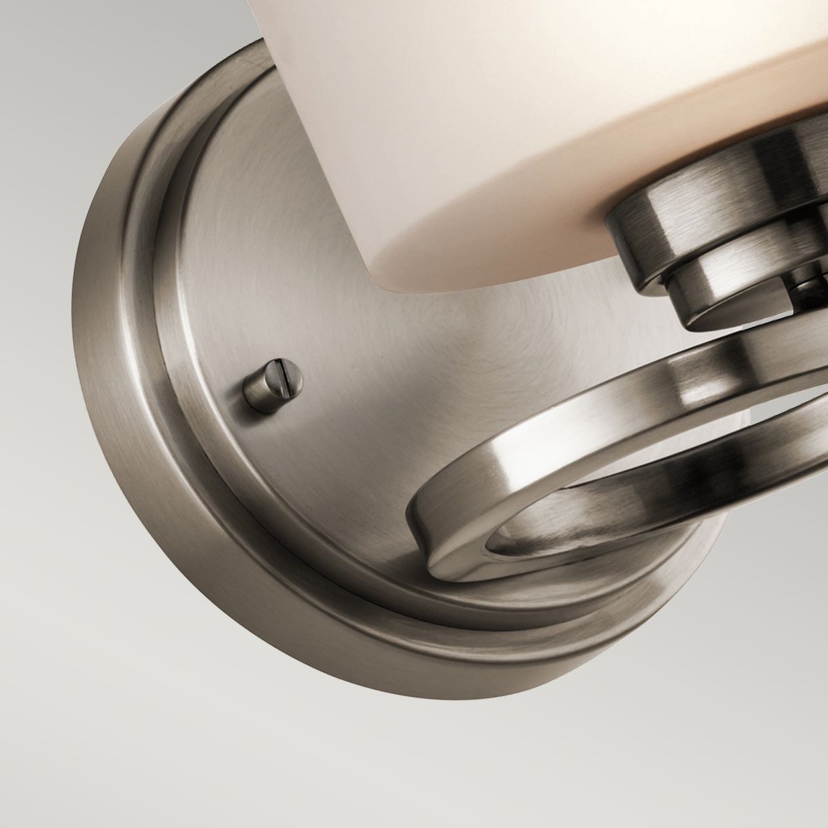 Aleeka Contemporary Pewter Wall Sconce with Frosted Glass Globe