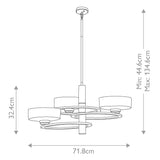 Aleeka Celestial Orbit Modern Nickel Chandelier
