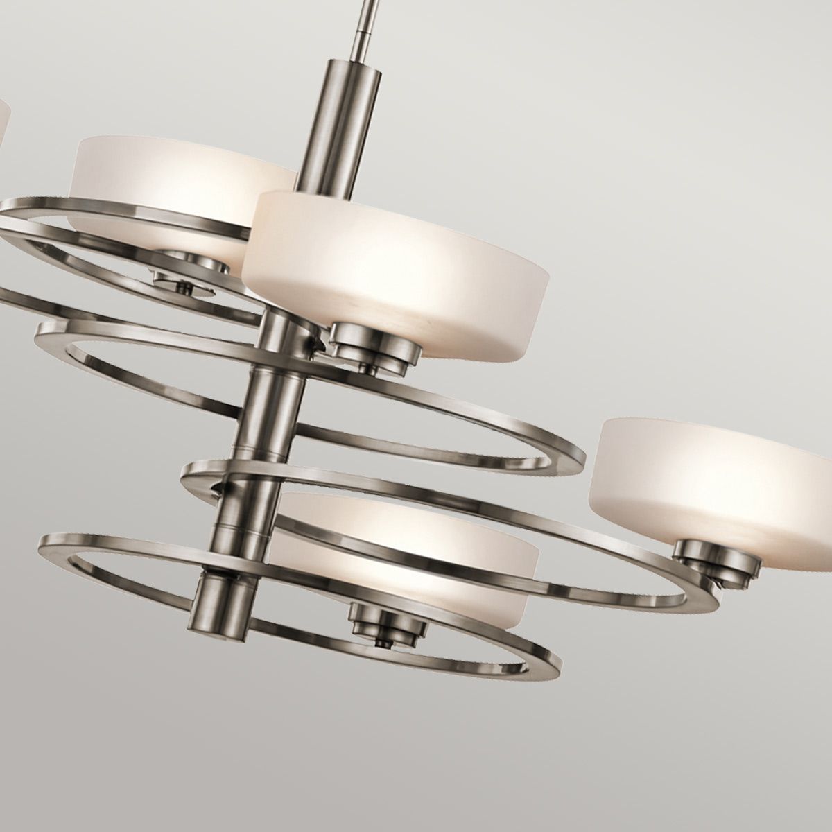 Aleeka Celestial Orbit 5-Globe Nickel Chandelier