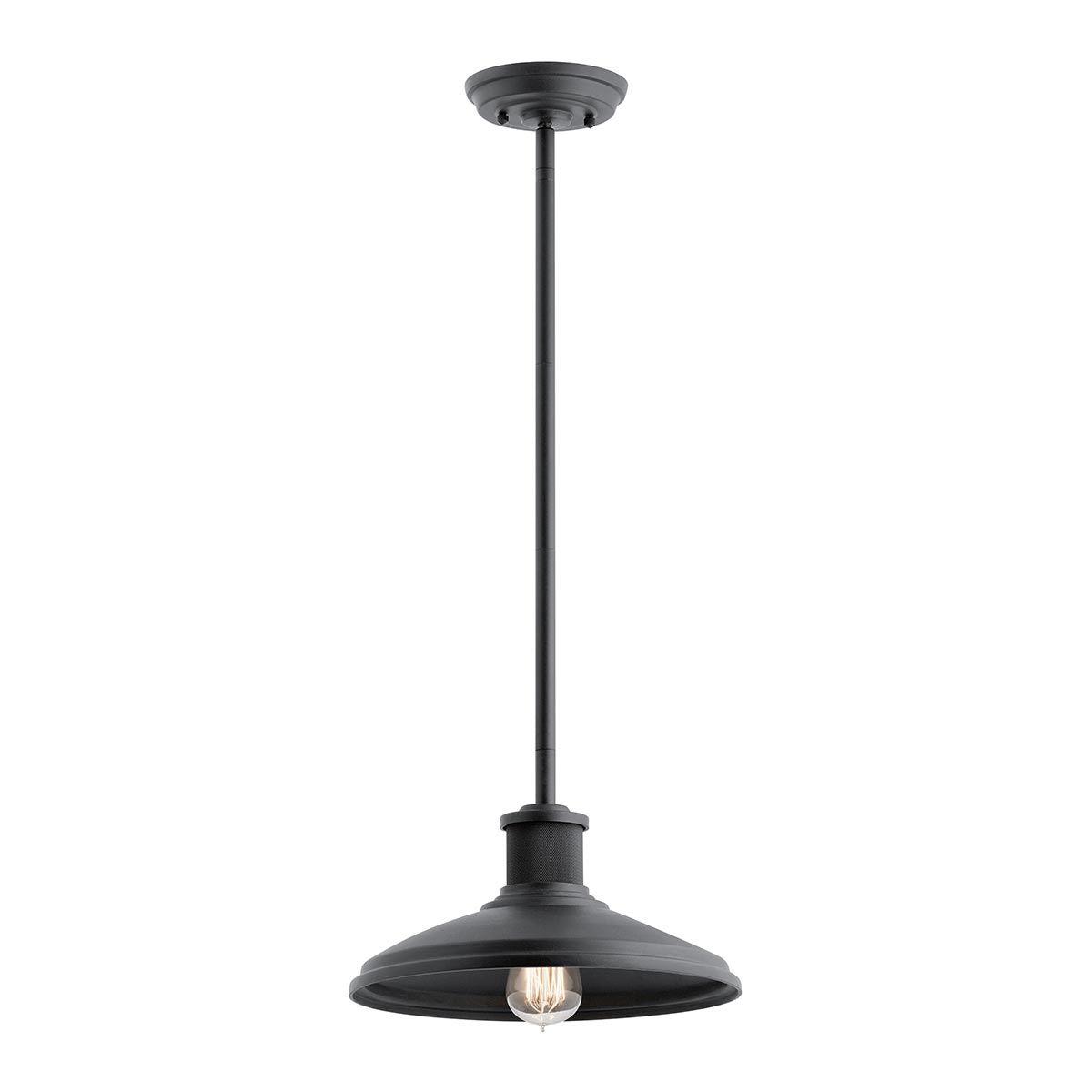 Allenbury Weather-Resistant Outdoor Pendant in Textured Black
