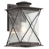 Argyle Outdoor Lantern Wall Light in Weathered Zinc Finish