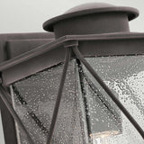 Argyle Outdoor Lantern Wall Light in Weathered Zinc Finish