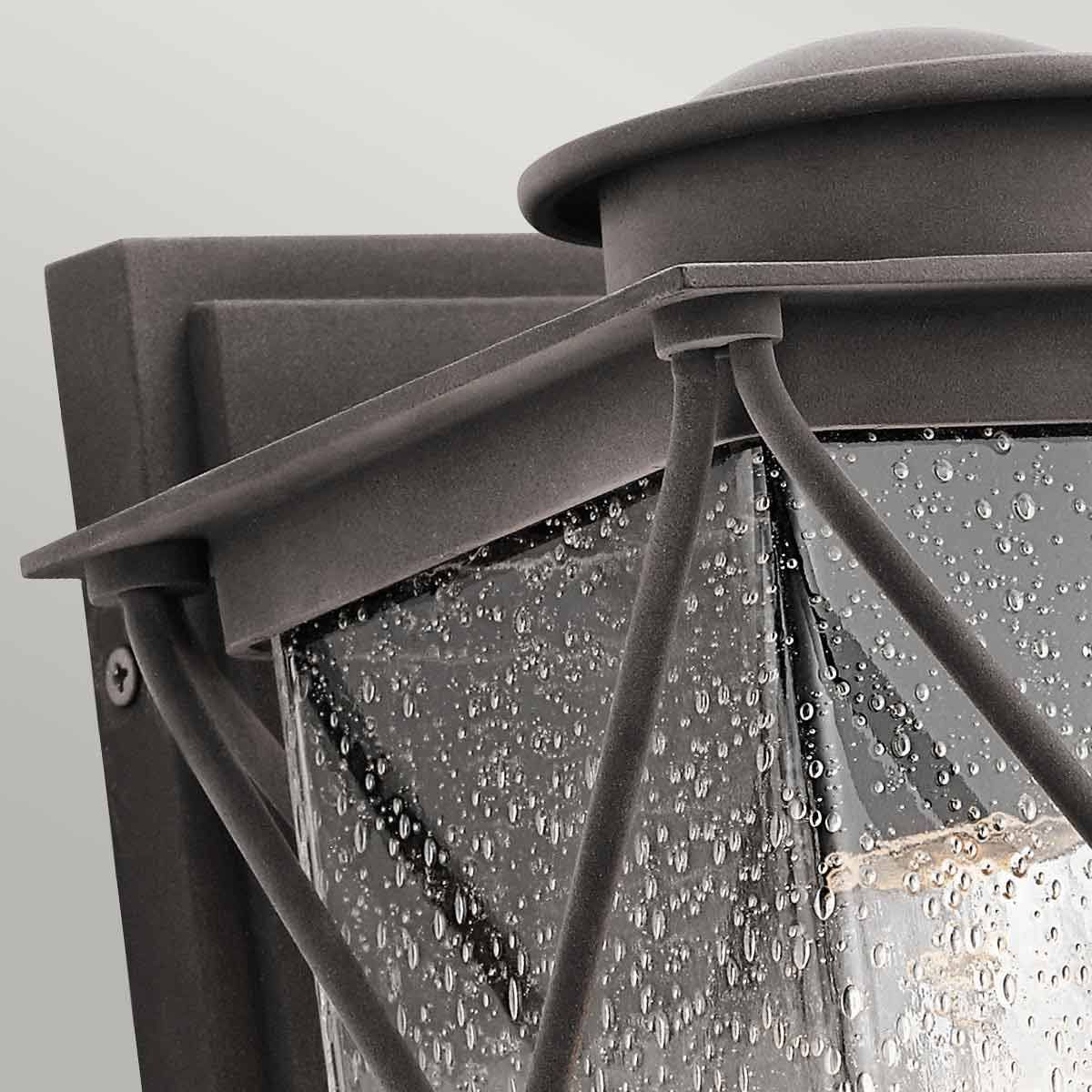 Vintage Argyle Weathered Zinc Outdoor Lantern Wall Light