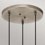 Asher 3 Light Pendant Circle Antique Pewter