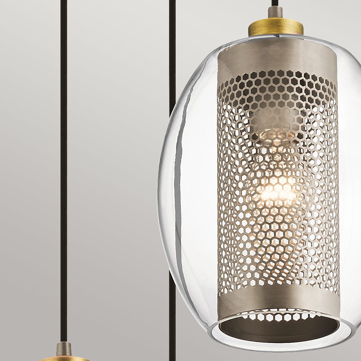 Asher 3 Light Pendant Circle Antique Pewter