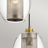 Asher 3 Light Pendant Circle Antique Pewter