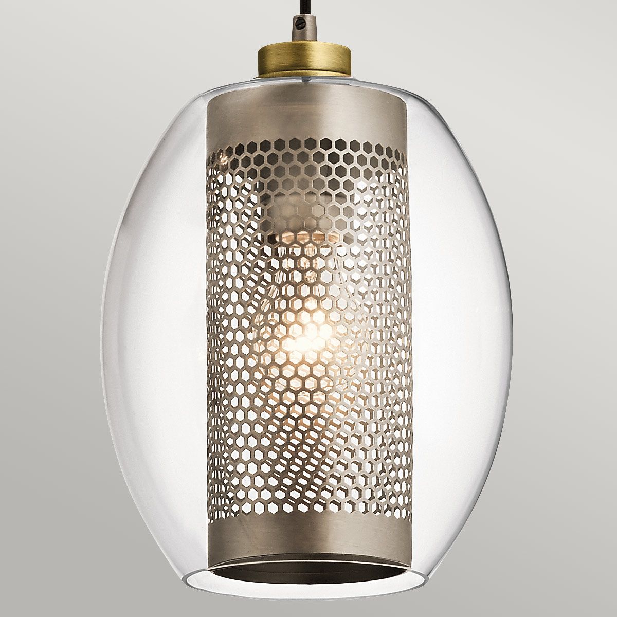 Asher 3 Light Pendant Rectangle Antique Pewter
