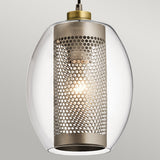 Asher 3 Light Pendant Rectangle Antique Pewter