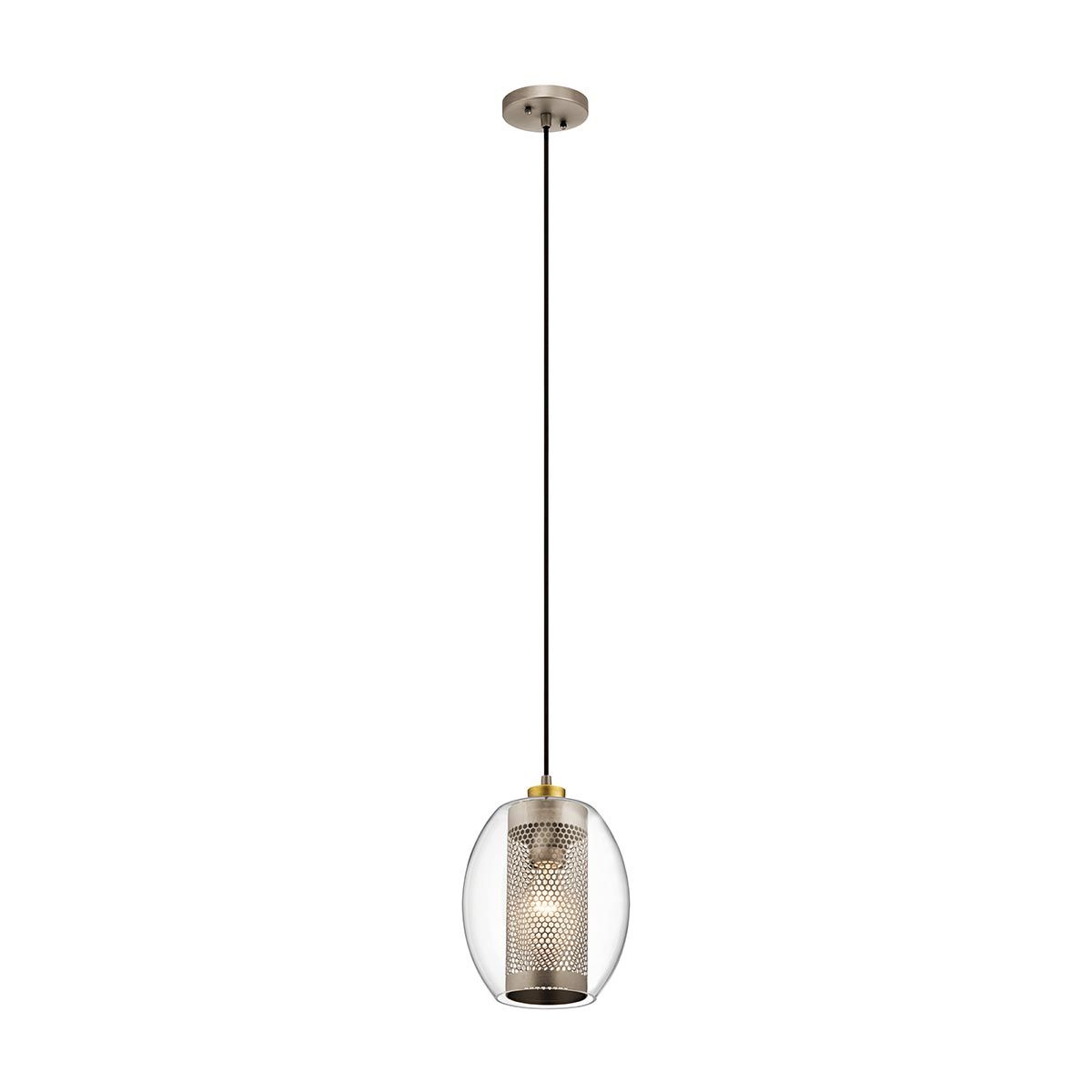 Vintage Industrial Asher Pendant Light in Antique Pewter