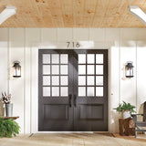 Ashland Bay Weathered Zinc Wall Lantern - Colonial Charm with Seeded Glass