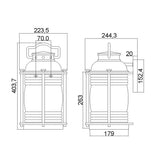 Ashland Bay Weathered Zinc Wall Lantern - Colonial Charm with Seeded Glass