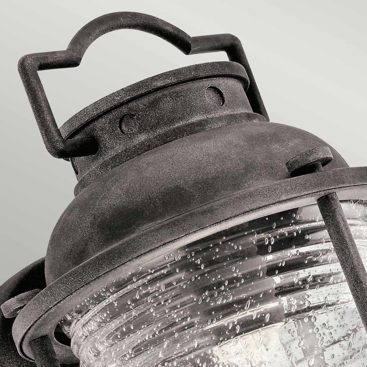 Ashland Bay Vintage-Style Wall Lantern with Seeded Glass