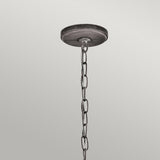 Ashland Bay Classic Outdoor Chain Lantern - Weathered Zinc Finish