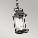 Ashland Bay Classic Outdoor Chain Lantern - Weathered Zinc Finish