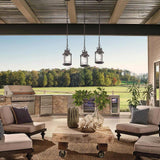 Ashland Bay Classic Outdoor Chain Lantern - Weathered Zinc Finish