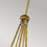 Orbital Elegance: Natural Brass Pendant Light
