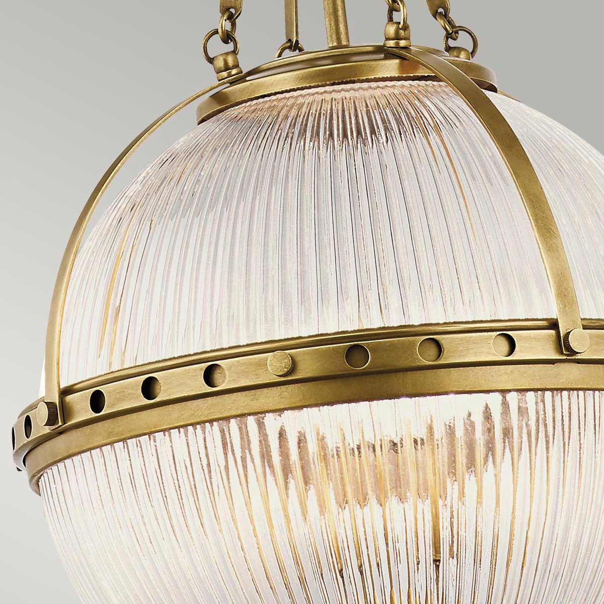 Orbital Elegance: Natural Brass Pendant Light