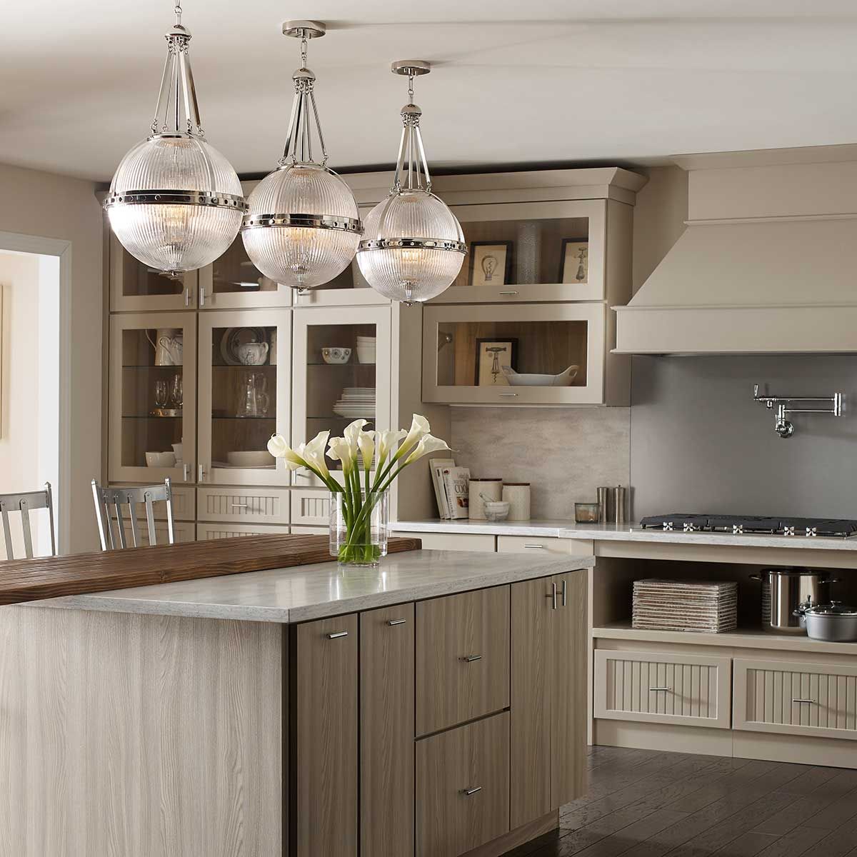 Aster Trio Orb Pendant in Polished Nickel