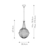 Aster Trio Orb Pendant in Polished Nickel