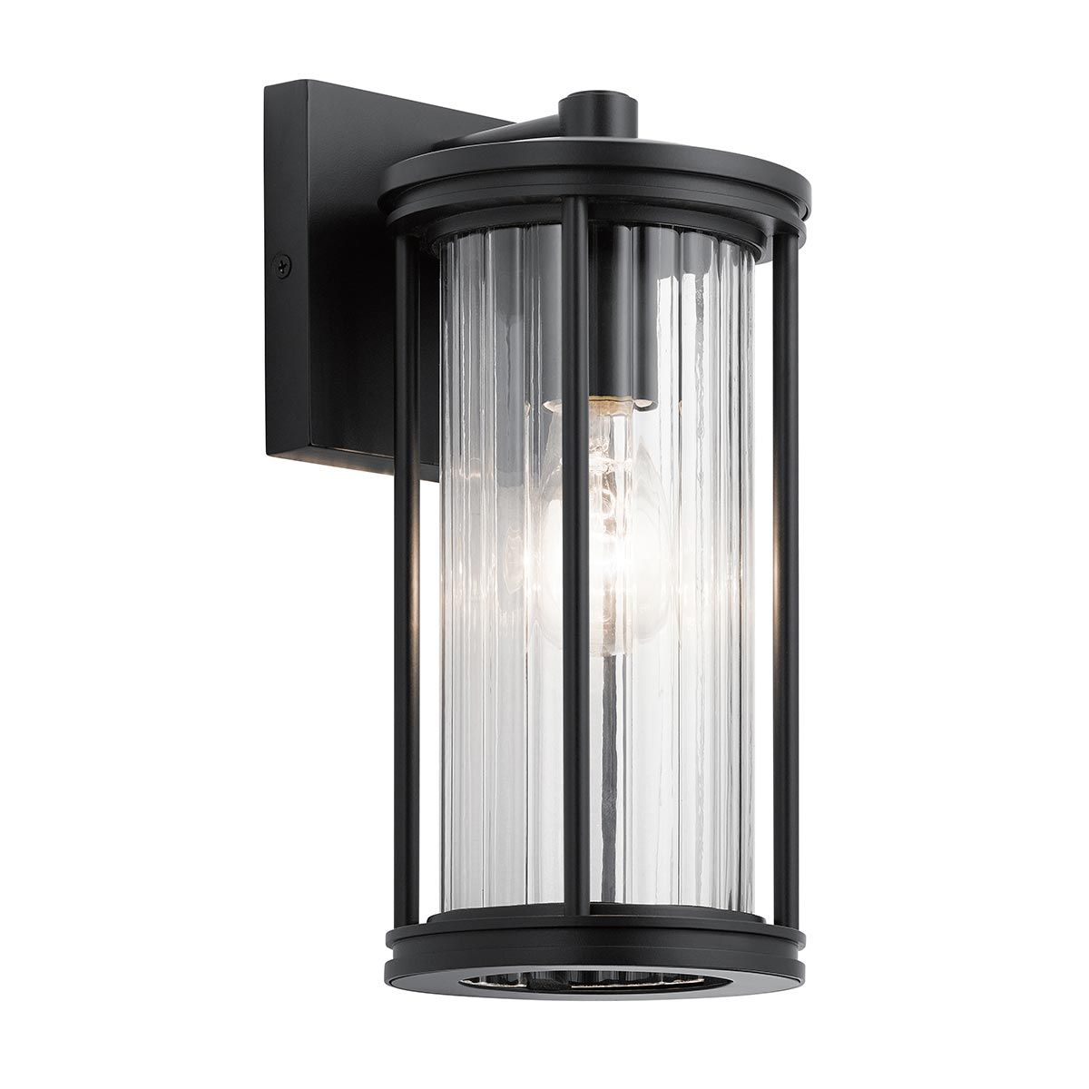 Barras Classic 1-Light Black Outdoor Wall Lantern