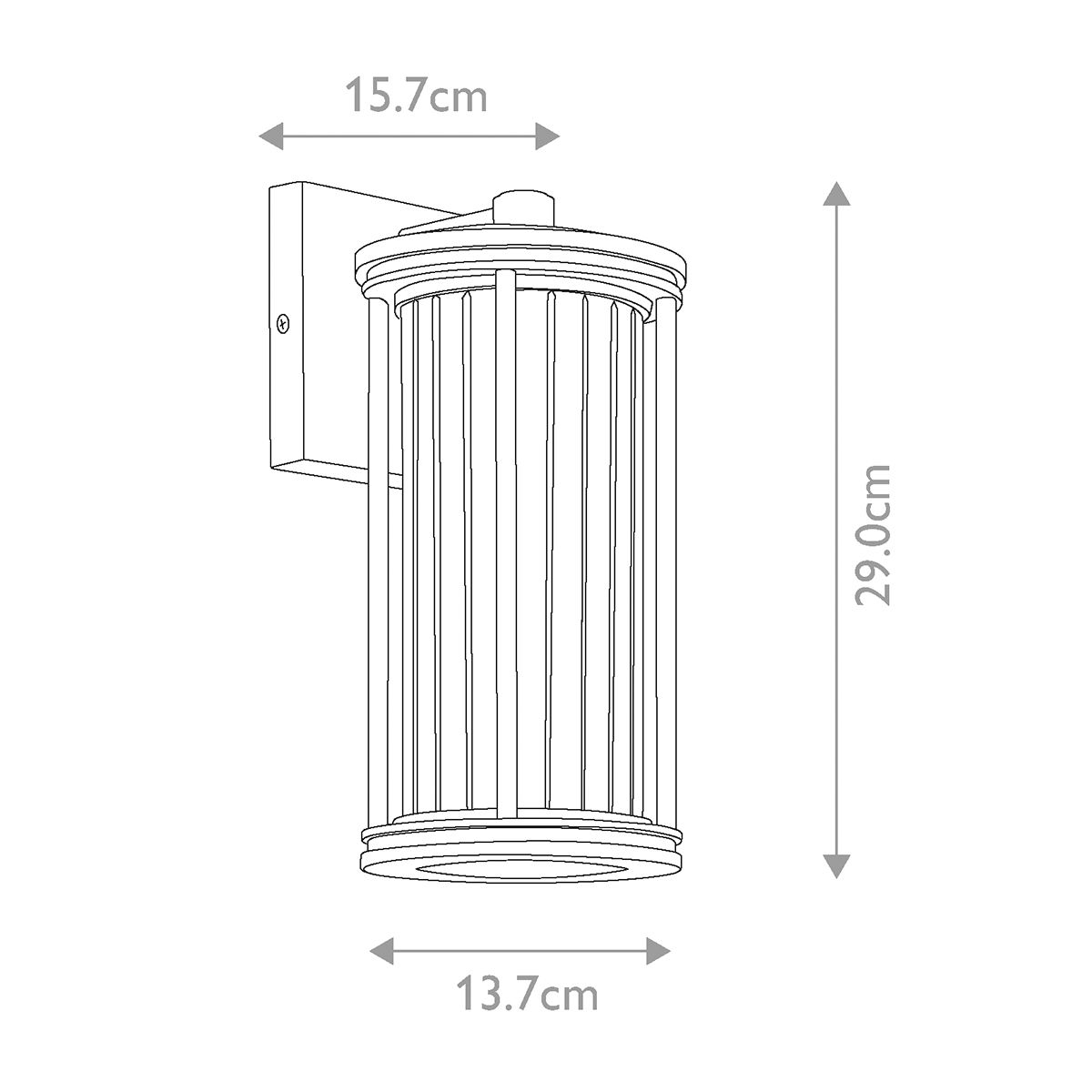 Barras Classic 1-Light Black Outdoor Wall Lantern