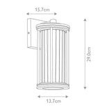 Barras Classic 1-Light Black Outdoor Wall Lantern