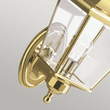 Bay Shore Elegant Brass Outdoor Wall Lantern Light