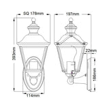 Bay Shore Elegant Brass Outdoor Wall Lantern Light