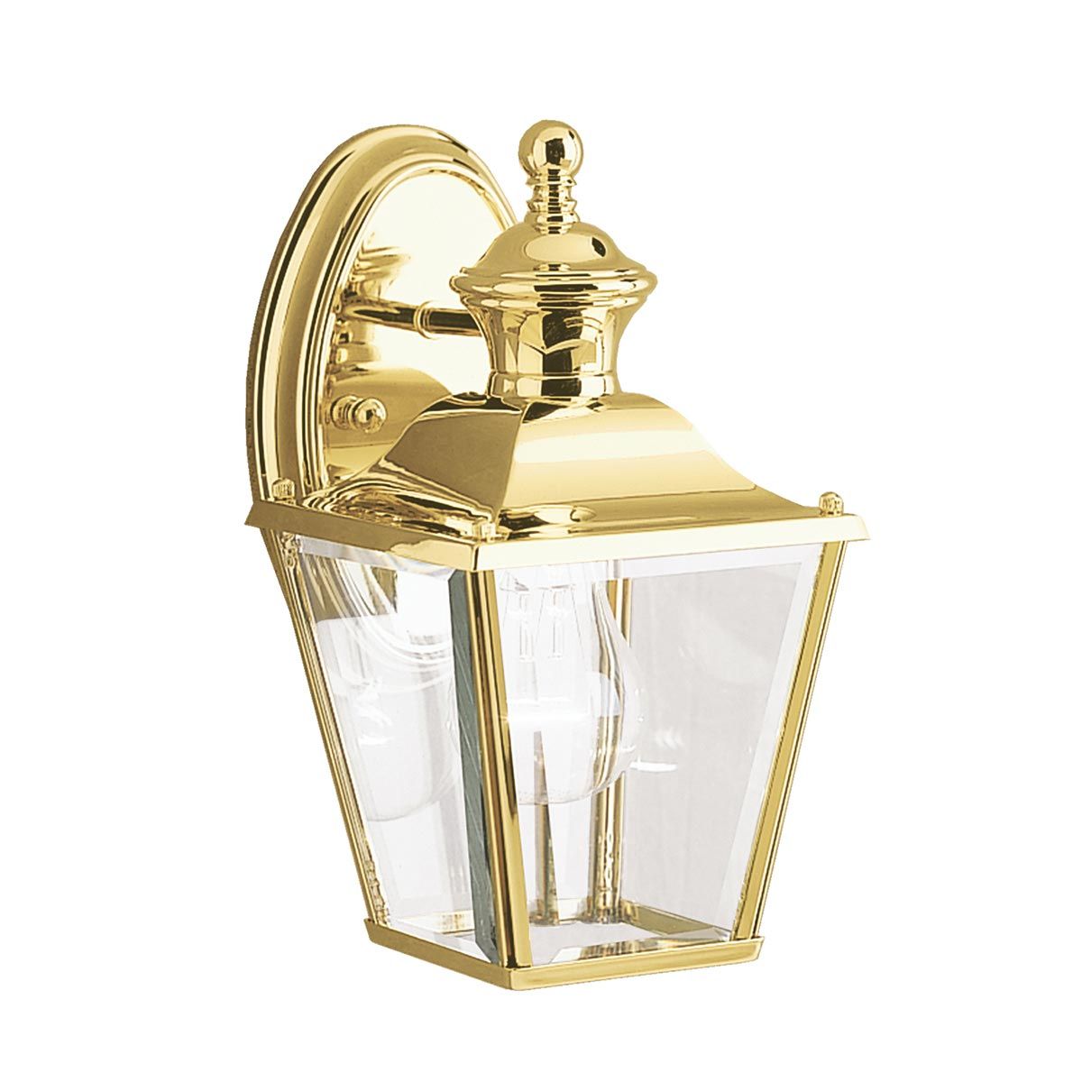 Bay Shore Elegant Outdoor Brass Wall Lantern
