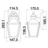 Bay Shore Elegant Outdoor Brass Wall Lantern