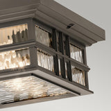 Olde Bronze Beacon Square Exterior Flush Mount Light